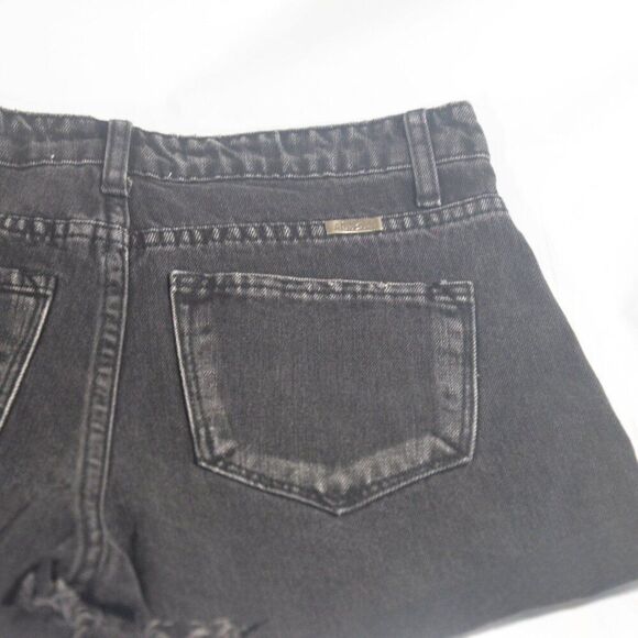 KanCan Black Denim Distressed Shorts Size Medium - Picture 5 of 9